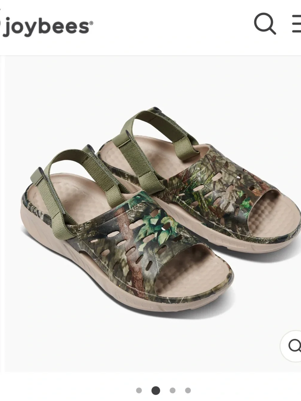 NWT Men's Joybees Trekking Slide Sandal - Mossy Oak Camo/Olive Sizes 9 & 10